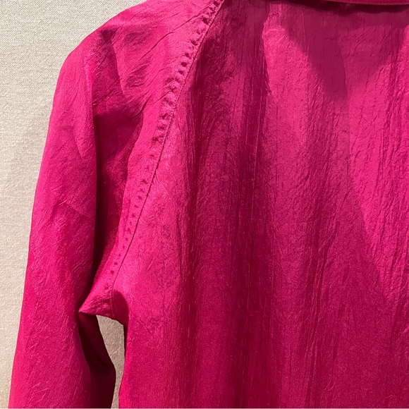 Diane Von Furstenberg Vintage Fuchsia Button Up Top - Picture 6 of 11